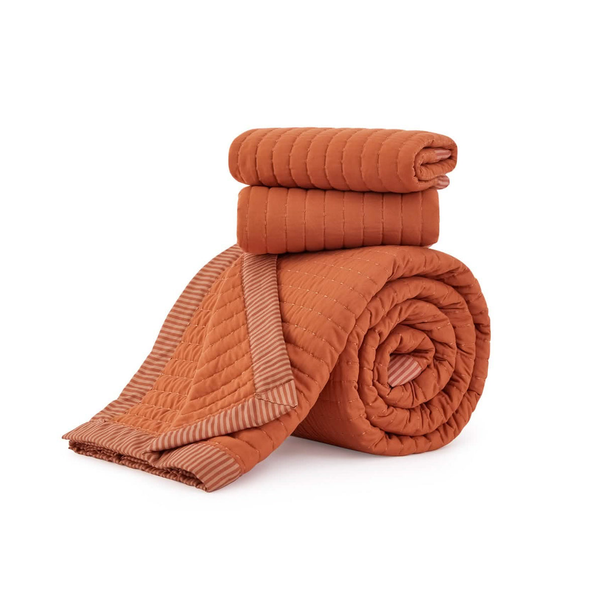 Cozy Throw Blanket, Corduroy Pattern Quilt Set, Breathable Construction for Living Rooms, Bedrooms and Everyday Lounging image 43