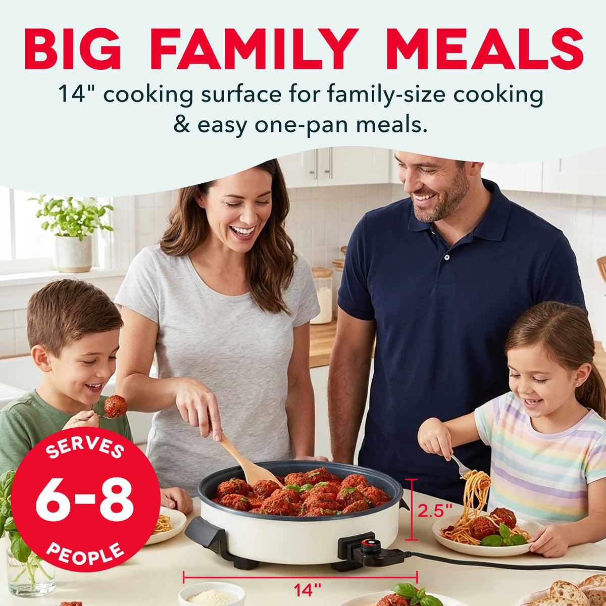 Stainless Steel Fry Pan, Ceramic Nonstick Family Size Skillet for Stovetop Cooking, Family Meals and Daily Kitchen Use, 7 Color Options image 43