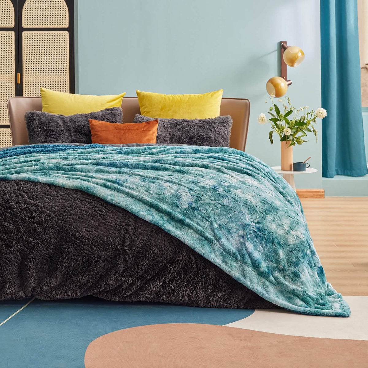 Cozy Throw Blanket, Faux Fur Sherpa Fleece for Sofas, Beds and Relaxing at Home, 4 Sizes and 10 Colors image 43