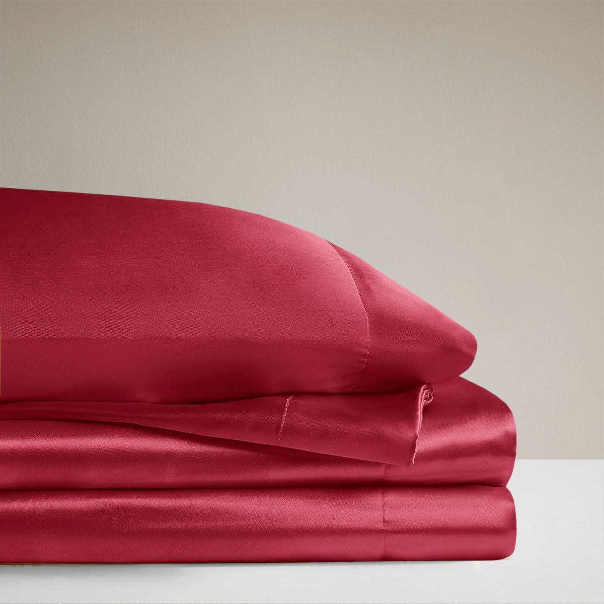 Bed Sheet Set, Satin for Master Bedrooms, Guest Beds and Daily Use, 6 Sizes and 12 Colors, Designed for Everyday Home Use image 43