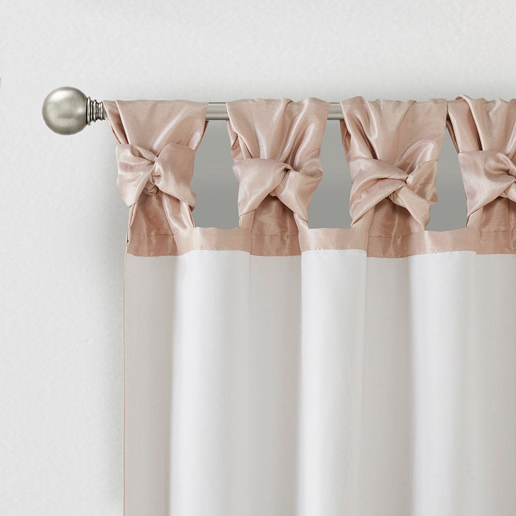 Window Curtain, Emilia Twist Tab Lined Panel, Machine-Washable Care for Windows, Room Styling and Everyday Privacy, 5 Sizes and 14 Colors image 43