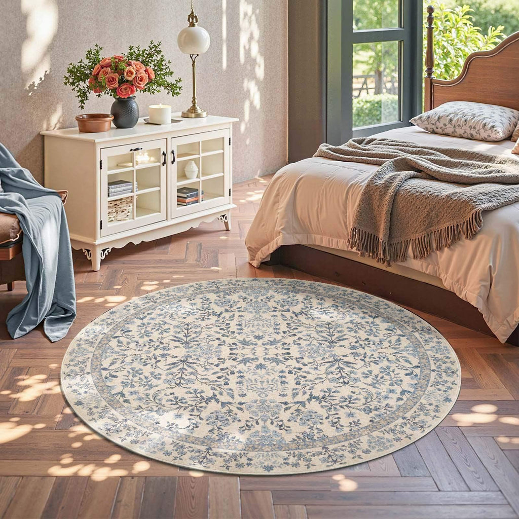 Area Rug, Vintage Foliage Floral, Lightweight Design, Non-Slip Design for Hallways, Dining Spaces and Home Decor, 19 Sizes and 4 Colors image 44