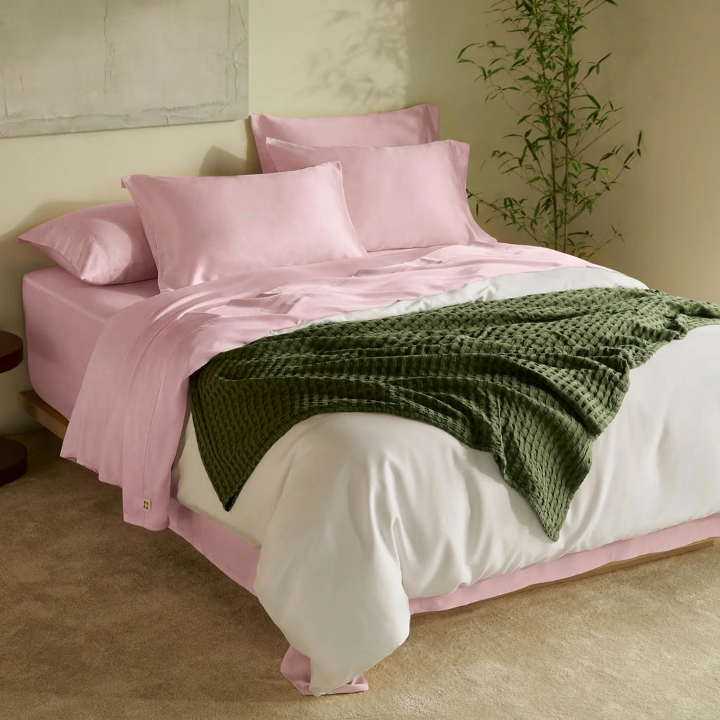 Bed Sheet Set, BareNights Viscose Derived from Bamboo, Breathable Construction for Everyday Bedroom Comfort and Guest Rooms image 44