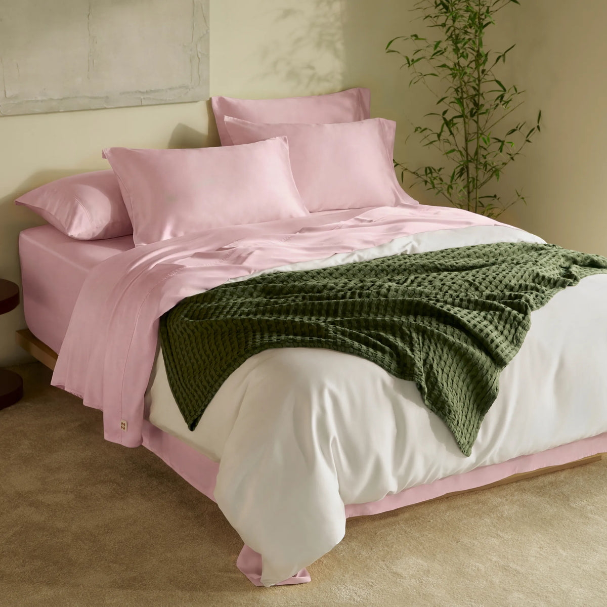 Bed Sheet Set, BareNights Viscose Derived from Bamboo, Breathable Construction for Everyday Bedroom Comfort and Guest Rooms image 44