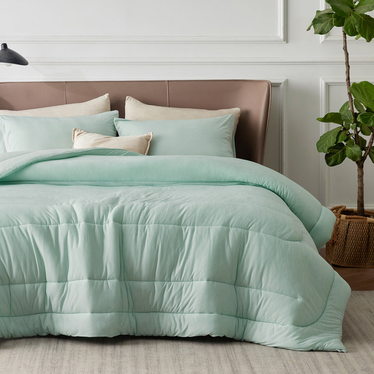 Bed Comforter, Reversible Warm and Cooling Set, Breathable Construction for Year-Round Bedroom Comfort and Restful Sleep image 44