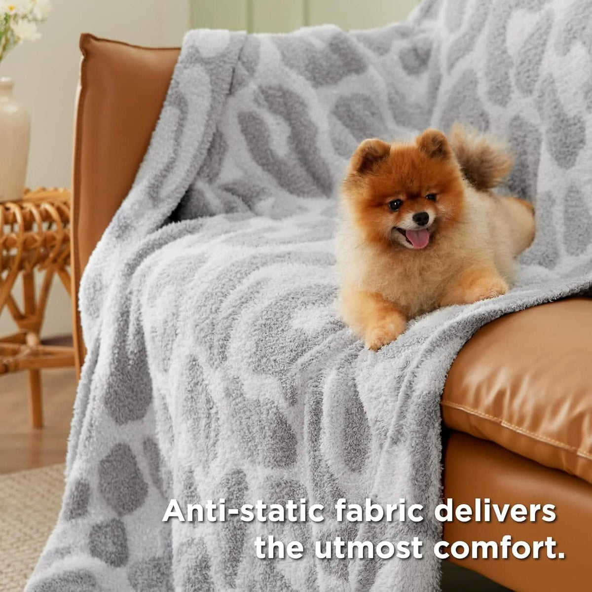 Cozy Throw Blanket, Feather Yarn, Lightweight Design, Machine-Washable Care for Sofas, Beds and Relaxing at Home, 2 Sizes and 12 Colors image 44