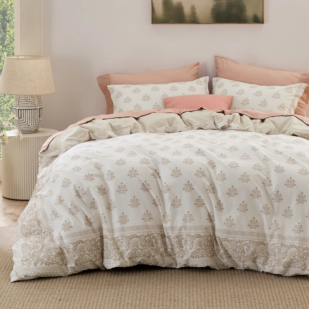 Duvet Cover Set, 100% Cotton Patterned, Breathable Construction for Bedroom Bedding Refresh and Everyday Comfort, 4 Sizes and 9 Colors image 44