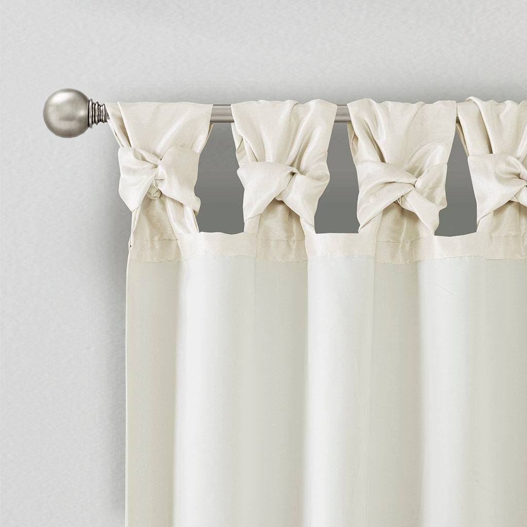 Window Curtain, Emilia Twist Tab Lined Panel, Machine-Washable Care for Windows, Room Styling and Everyday Privacy, 5 Sizes and 14 Colors image 45