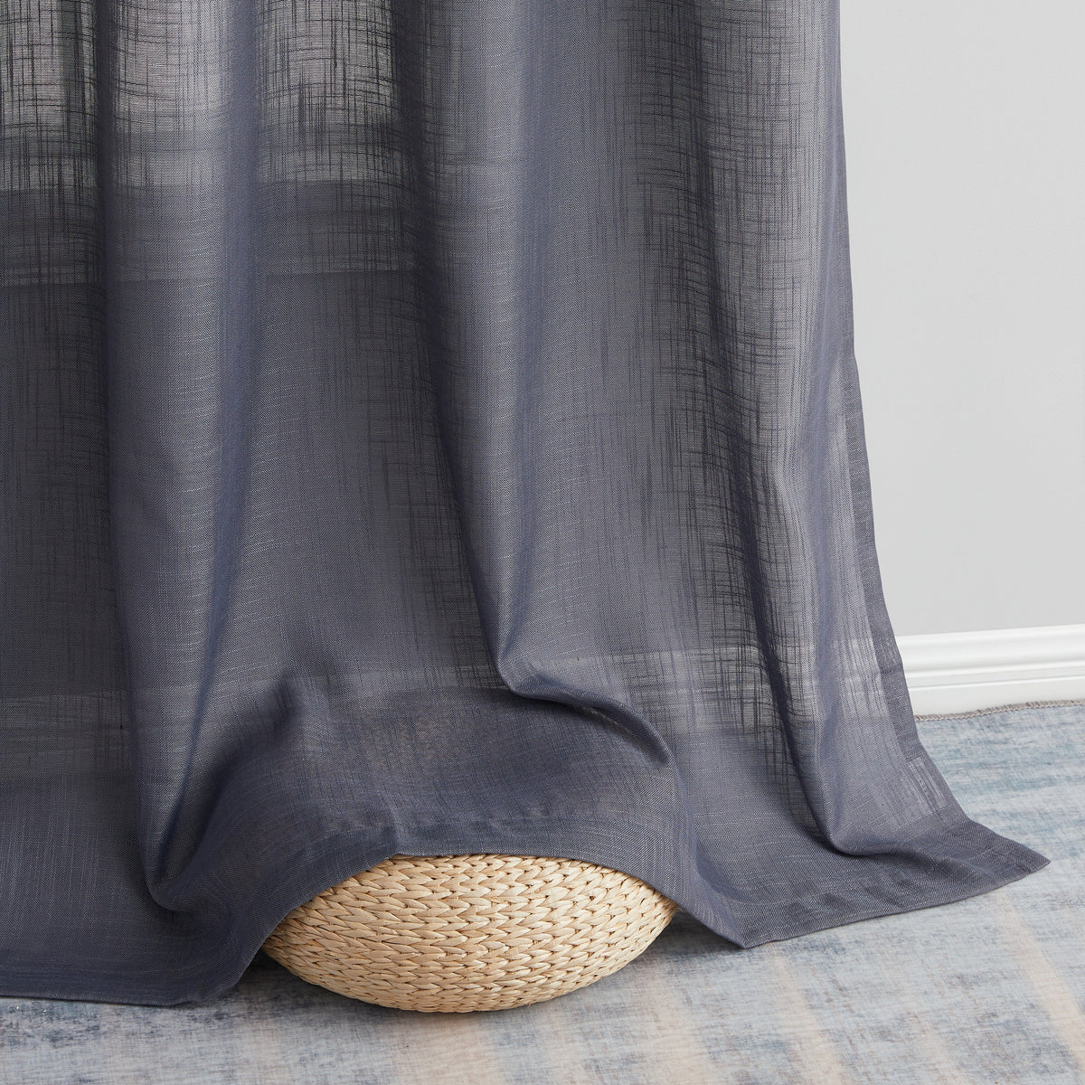Window Curtain, Privacy Faux Linen Textured Semi Sheer Panels for Windows, Room Styling and Everyday Privacy, 7 Sizes and 14 Colors image 45