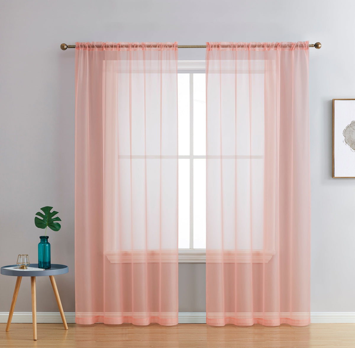 Window Curtain, Lucento Sheer Voile Rod Pocket Panels for Windows, Room Styling and Everyday Privacy, 11 Sizes and 16 Colors image 45