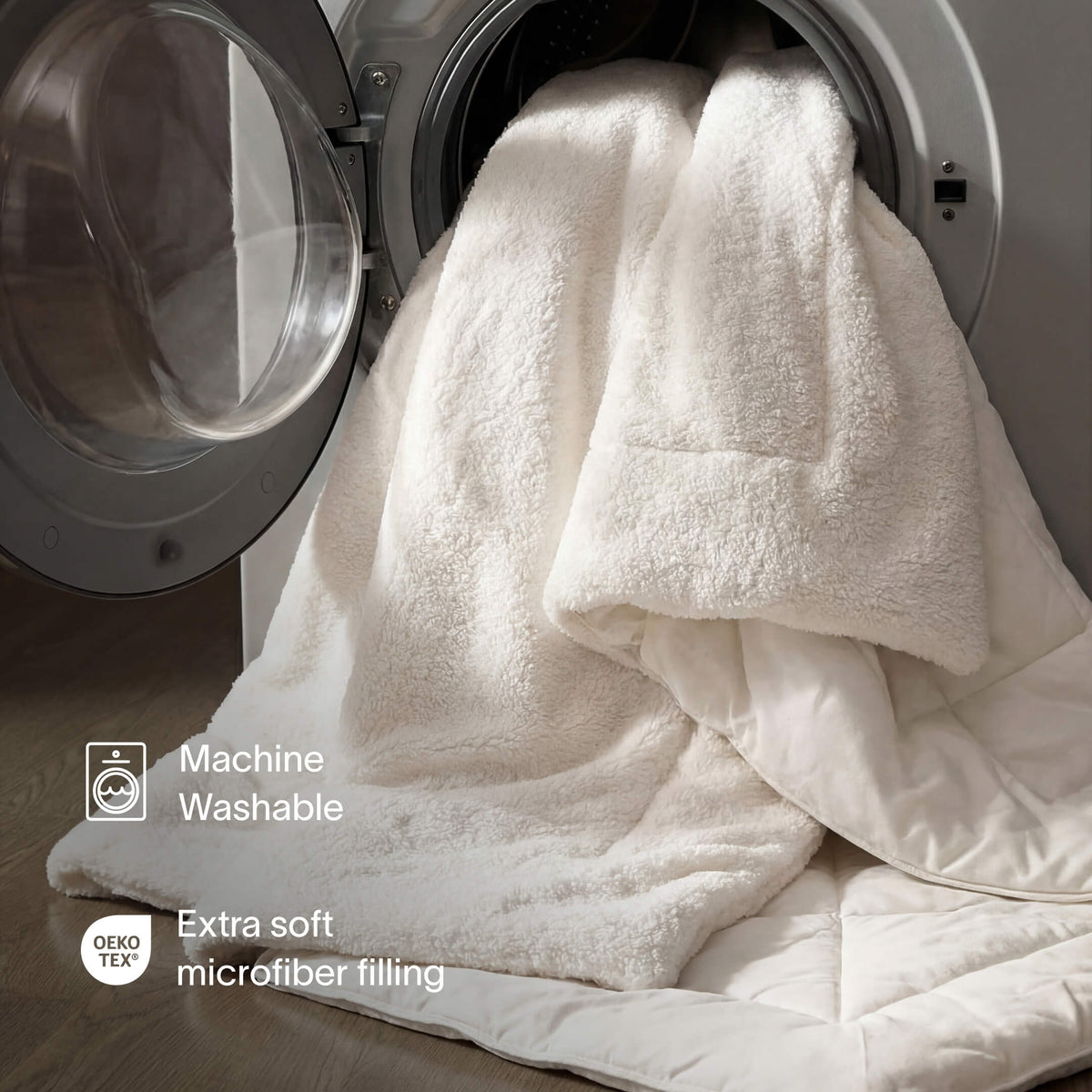 Bed Comforter, Snug, Machine-Washable Care for Year-Round Bedroom Comfort and Restful Sleep, 3 Sizes and 13 Colors image 45