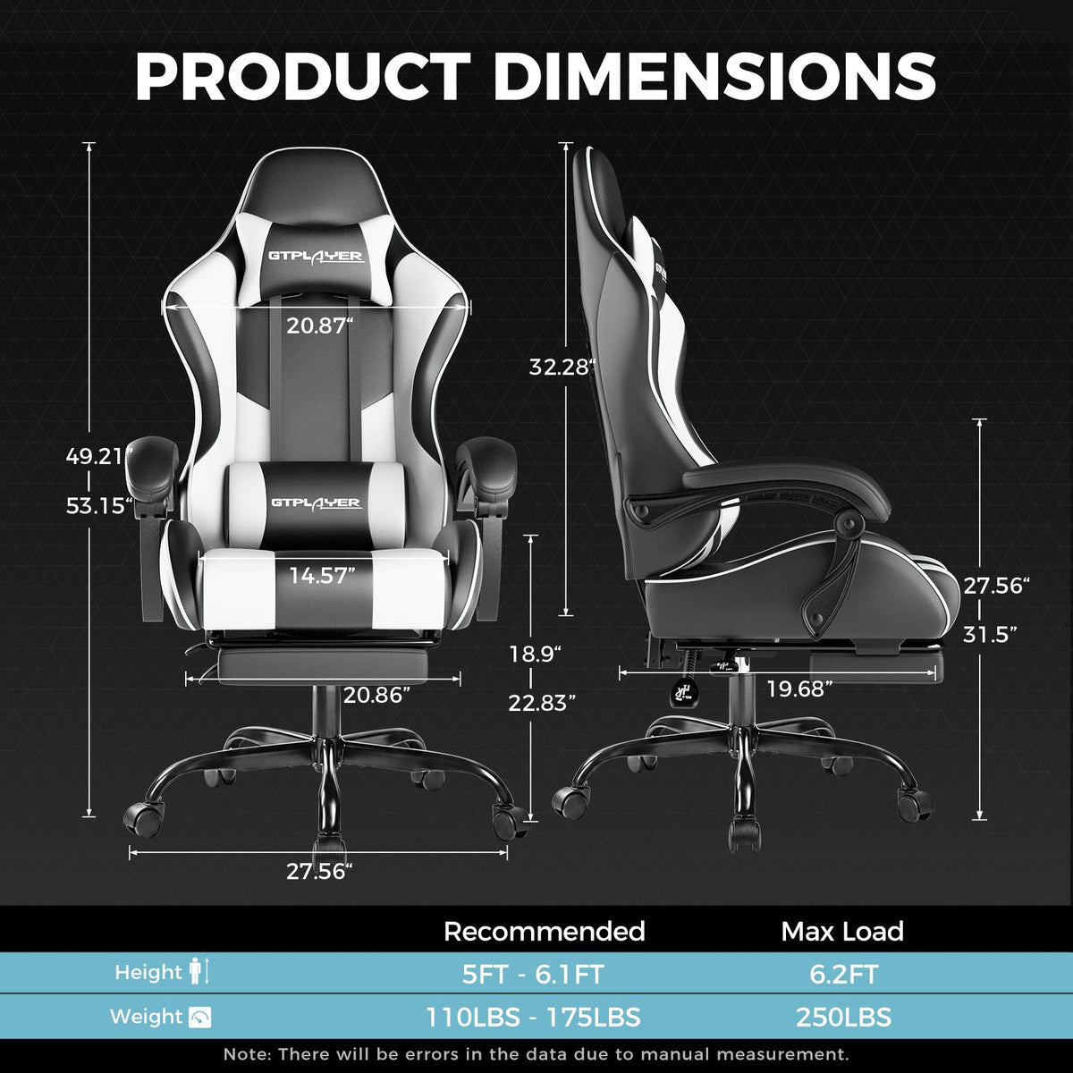 Ergonomic Foot Cushion, Footrest Series GT800A, Adjustable Design for Desks, Home Offices and Seated Comfort, 6 Color Options image 45