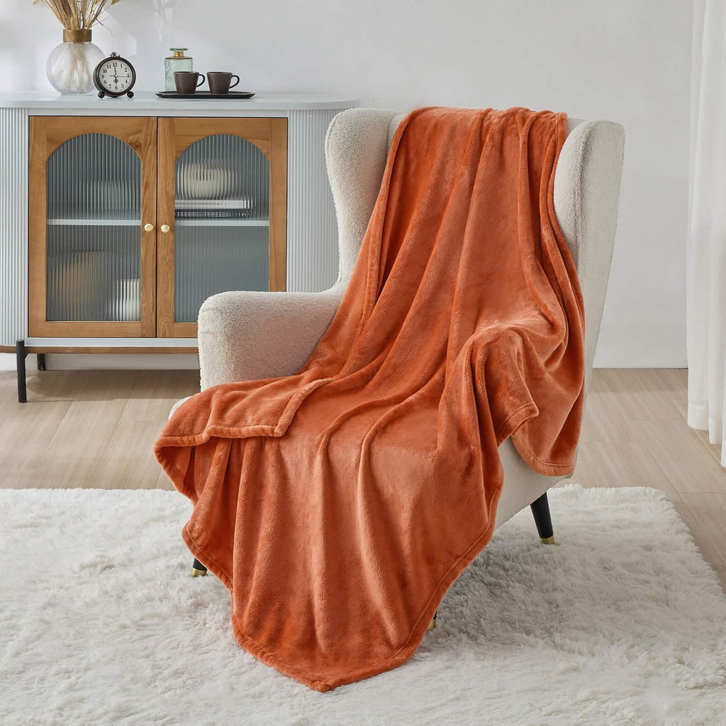 Cozy Throw Blanket, Flannel Fleece 300gsm, Lightweight Design for Living Rooms, Bedrooms and Everyday Lounging, 4 Sizes and 29 Colors image 46