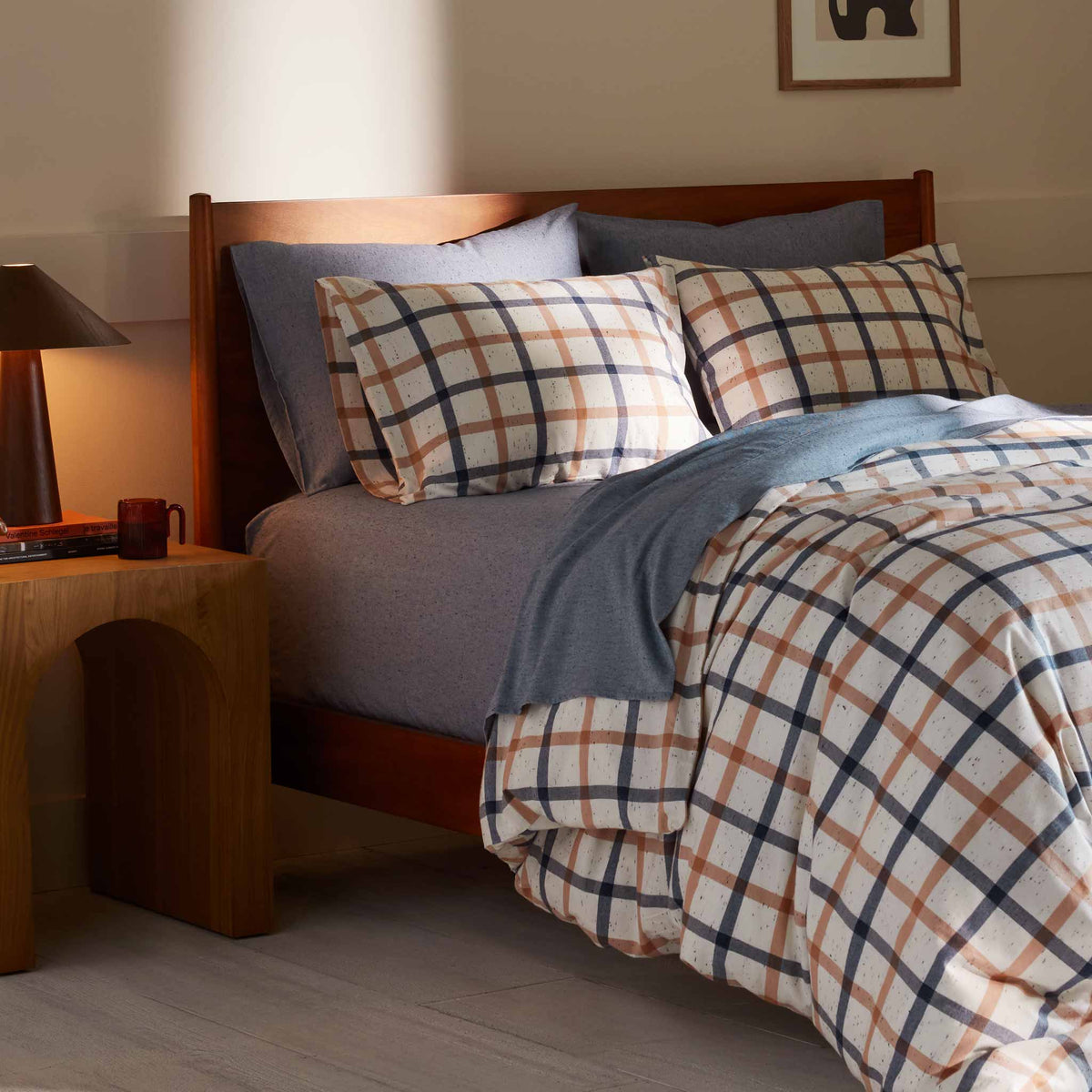 Bed Sheet Set, Brushed Flannel Core for Everyday Bedroom Comfort and Guest Rooms, 5 Sizes and 3 Colors image 46