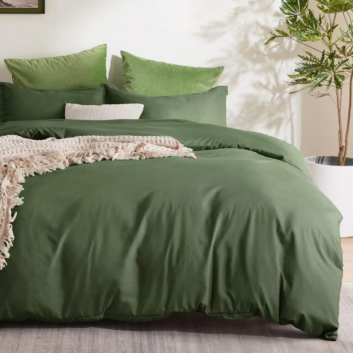 Duvet Cover Set, Brushed Microfiber for Guest Rooms and Everyday Bedroom Styling, 9 Sizes and 36 Colors image 46
