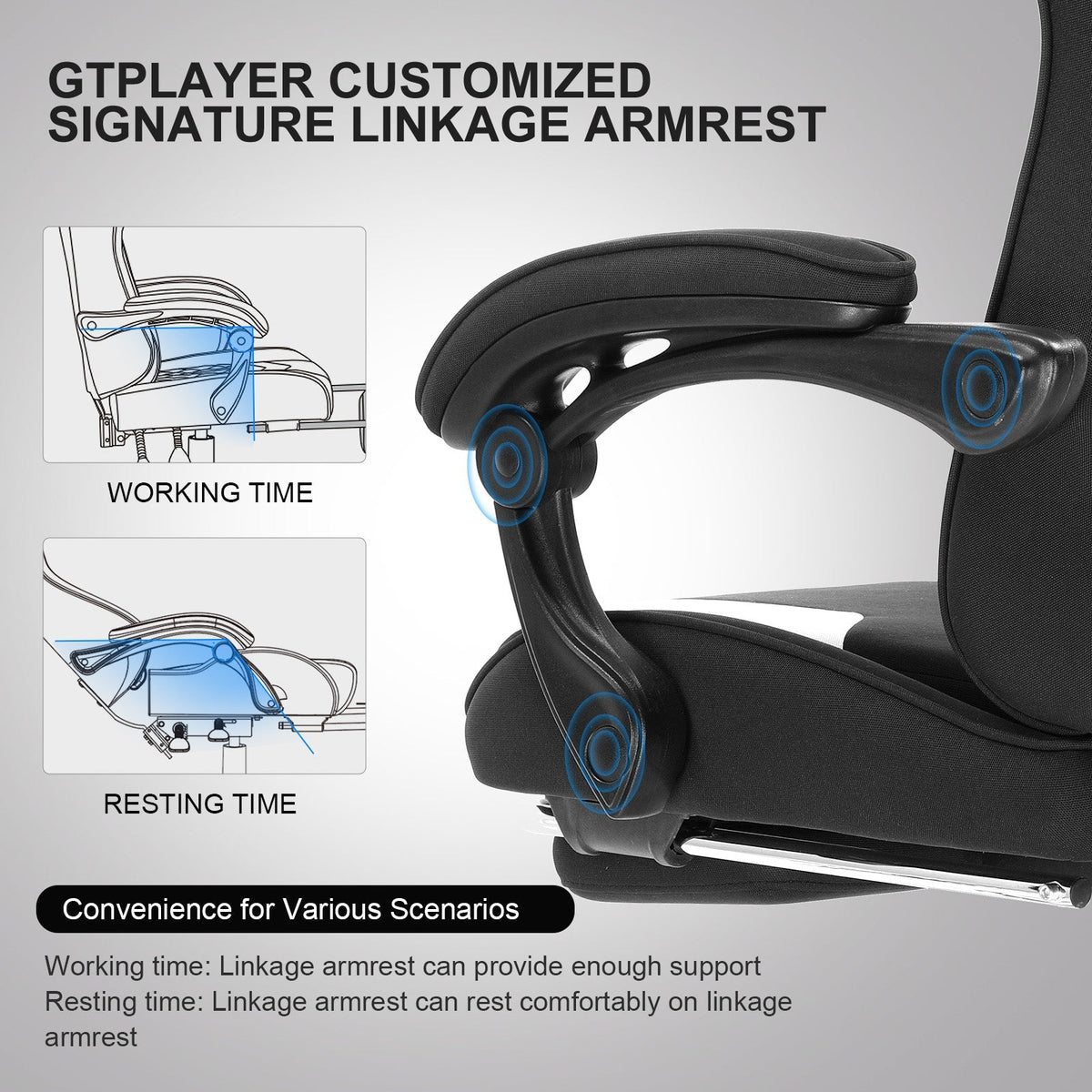 Ergonomic Foot Cushion, Footrest Series GT800A Christmas Packaging, Adjustable Design for Workspaces, Reading Chairs and Daily Leg Support image 46