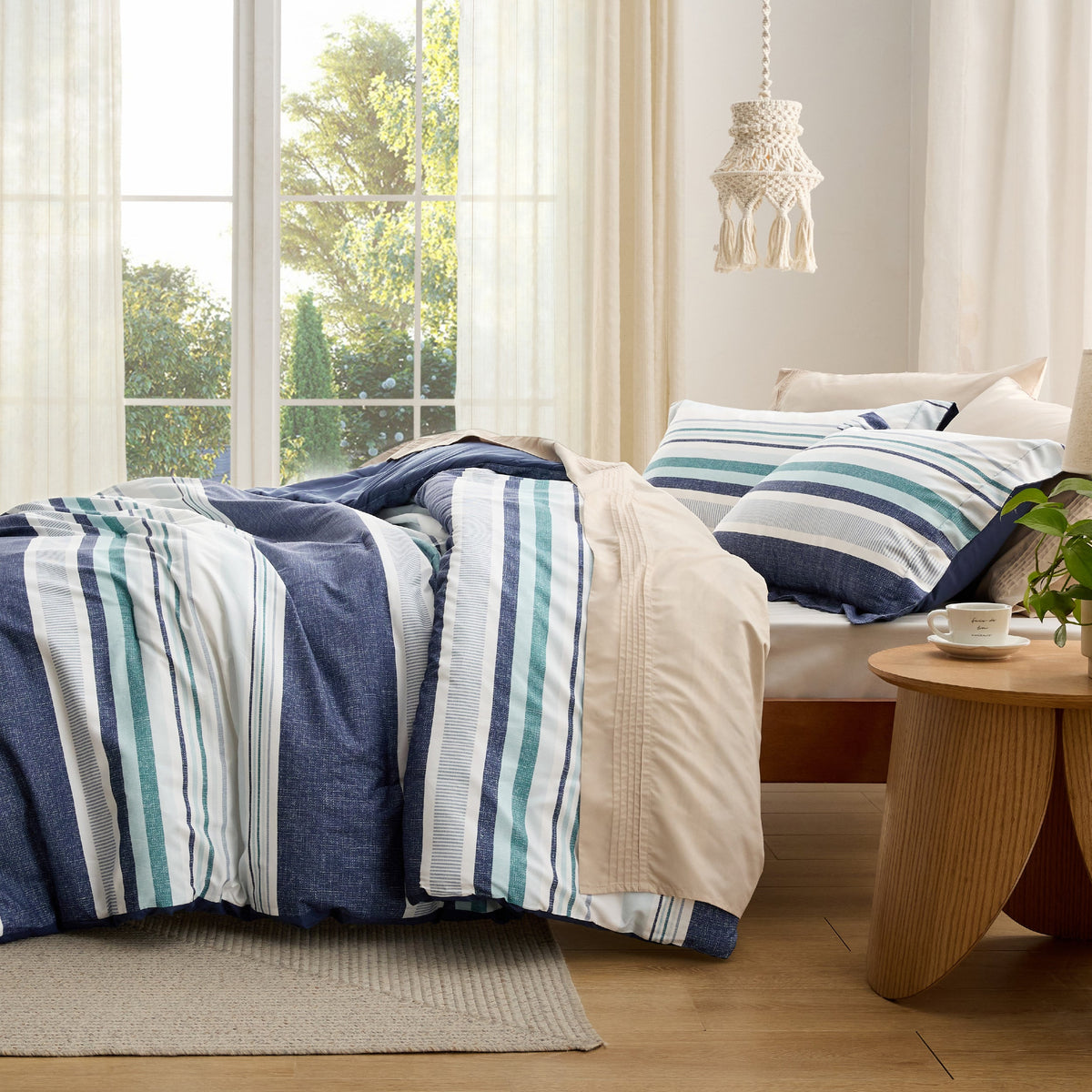 Bed Comforter, Retro Botanical Set for Everyday Bedding and Comfortable Sleep, 4 Sizes and 9 Colors image 46