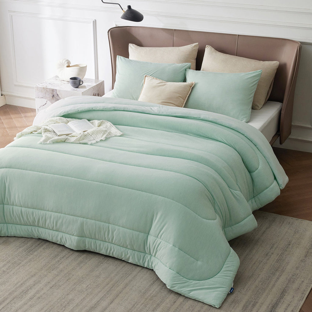 Bed Comforter, Reversible Warm and Cooling Set, Breathable Construction for Year-Round Bedroom Comfort and Restful Sleep image 47