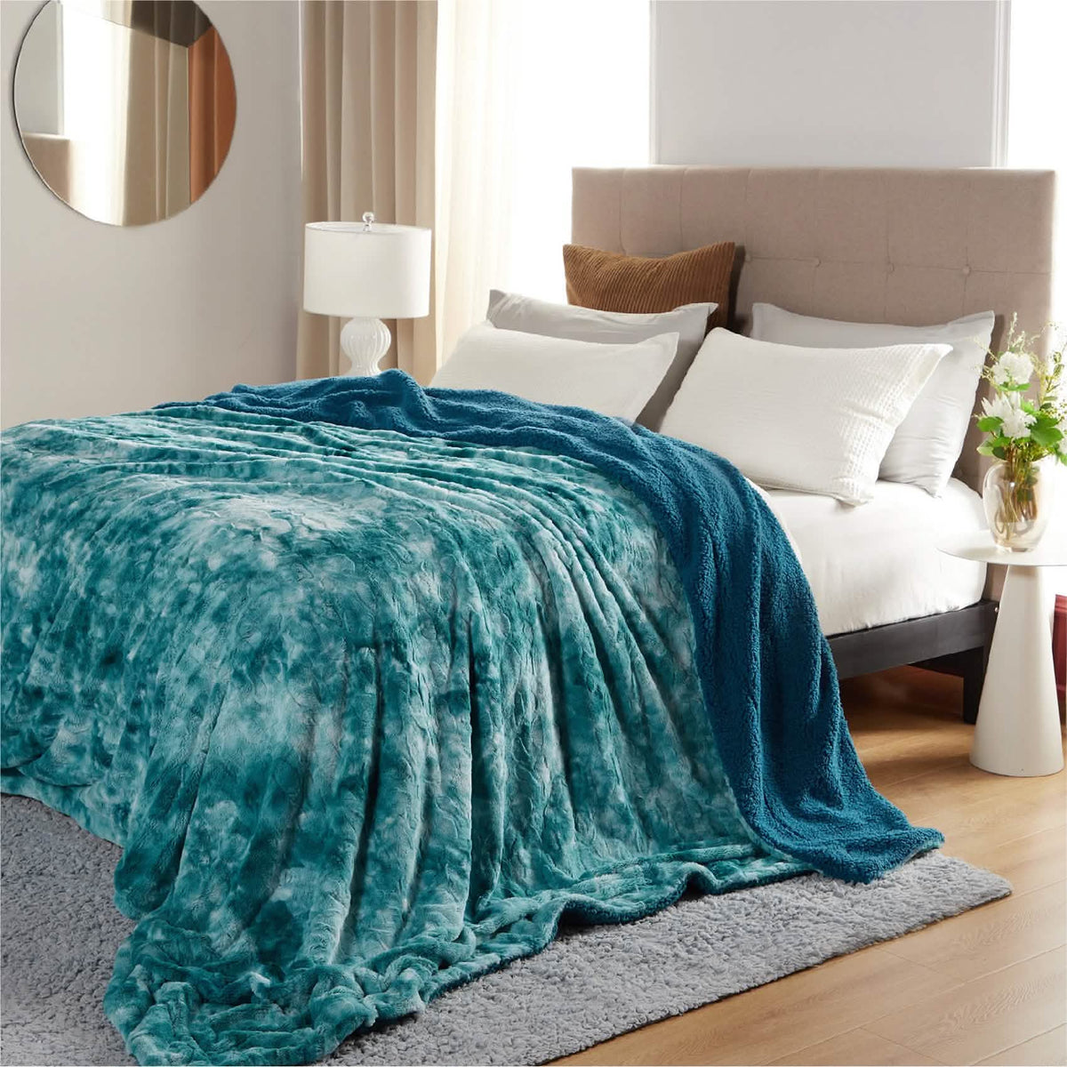Cozy Throw Blanket, Faux Fur Sherpa Fleece for Sofas, Beds and Relaxing at Home, 4 Sizes and 10 Colors image 47