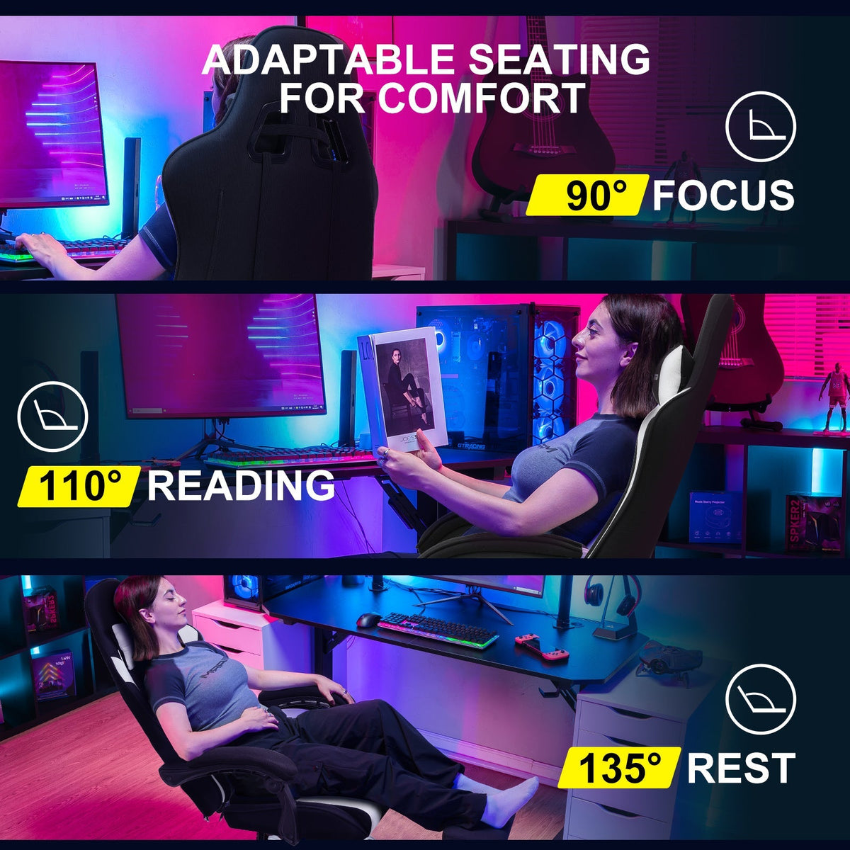 Ergonomic Foot Cushion, Footrest Series GT800A Christmas Packaging, Adjustable Design for Workspaces, Reading Chairs and Daily Leg Support image 47