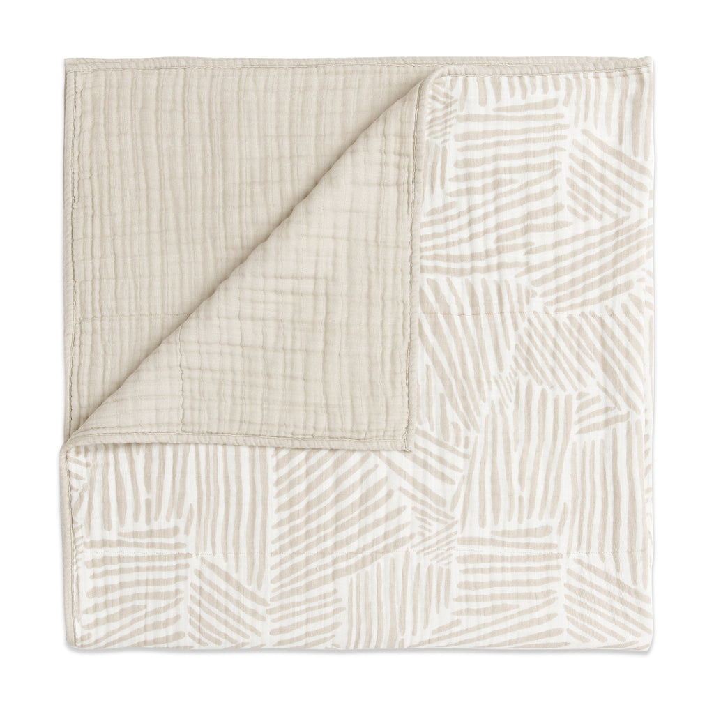 Bed Quilt, in 3 Layer GOTS Certified Organic Muslin, Breathable Construction for Guest Beds and Layered Bedroom Styling, 5 Color Options image 47