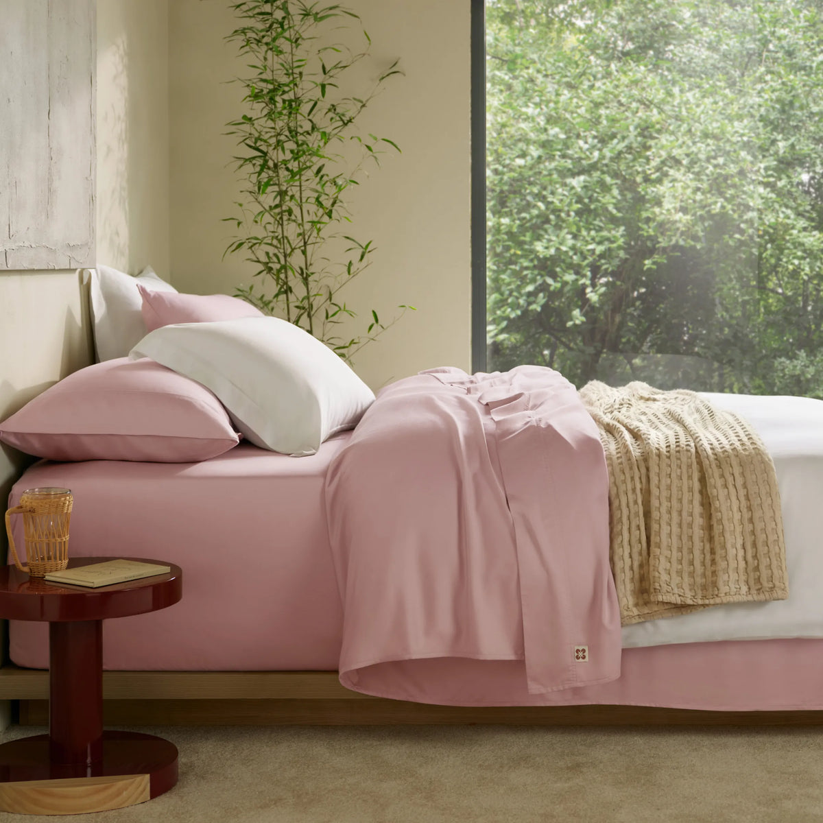Bed Sheet Set, BareNights Viscose Derived from Bamboo, Breathable Construction for Everyday Bedroom Comfort and Guest Rooms image 47