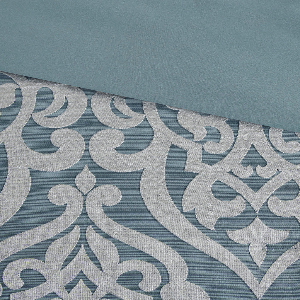 Bed Comforter, Odette 8 Piece Jacquard Set, Machine-Washable Care, Hypoallergenic Comfort for Year-Round Bedroom Comfort and Restful Sleep image 48