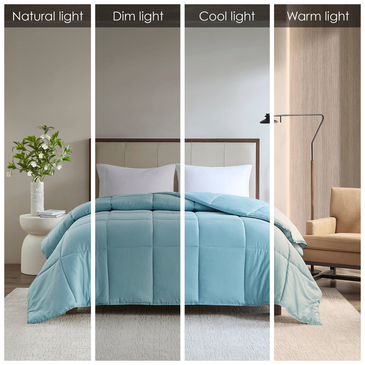 Down Alternative Comforter, Winfield 300 Thread Count Cotton Shell, Machine-Washable Care for Everyday Bedding and Comfortable Sleep image 48