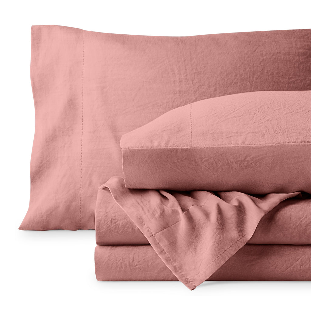 Bed Sheet Set, Ultra Soft Washed for Master Bedrooms, Guest Beds and Daily Use, 5 Sizes and 14 Colors image 48