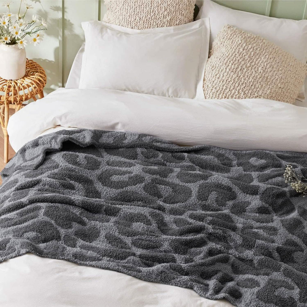 Cozy Throw Blanket, Feather Yarn, Lightweight Design, Machine-Washable Care for Sofas, Beds and Relaxing at Home, 2 Sizes and 12 Colors image 48