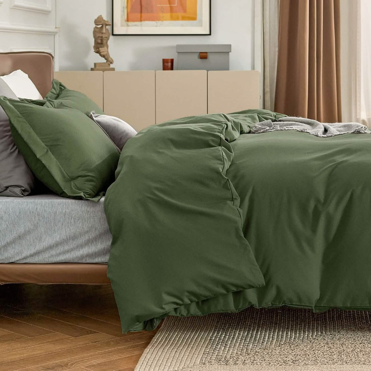 Duvet Cover Set, Brushed Microfiber for Guest Rooms and Everyday Bedroom Styling, 9 Sizes and 36 Colors image 48