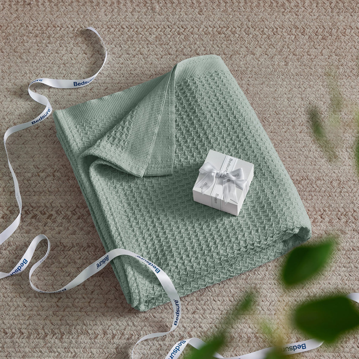 Cozy Throw Blanket, Cotton Waffle Weave, Lightweight Design, Breathable Construction for Living Rooms, Bedrooms and Everyday Lounging image 48