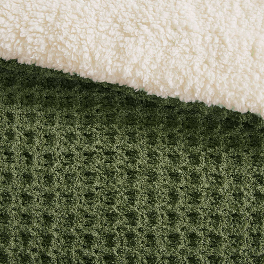 Bed Comforter, Riordan Waffle Knit Chenille Set, Machine-Washable Care for Everyday Bedding and Comfortable Sleep, 3 Sizes and 4 Colors image 49