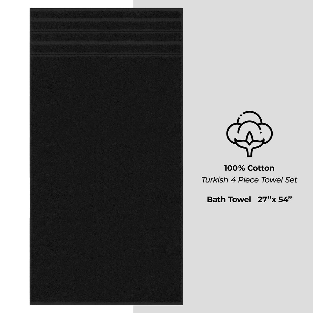 Bath Towel Set, 100% Cotton Turkish Towels for Bathroom, 4 for Home Bathrooms and Everyday Care, 21 Color Options image 49
