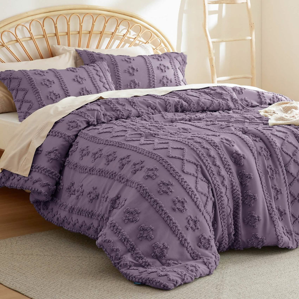 Bed Comforter, Boho Deluxe Embroidery Set, Breathable Construction, Machine-Washable Care for Everyday Bedding and Comfortable Sleep image 49