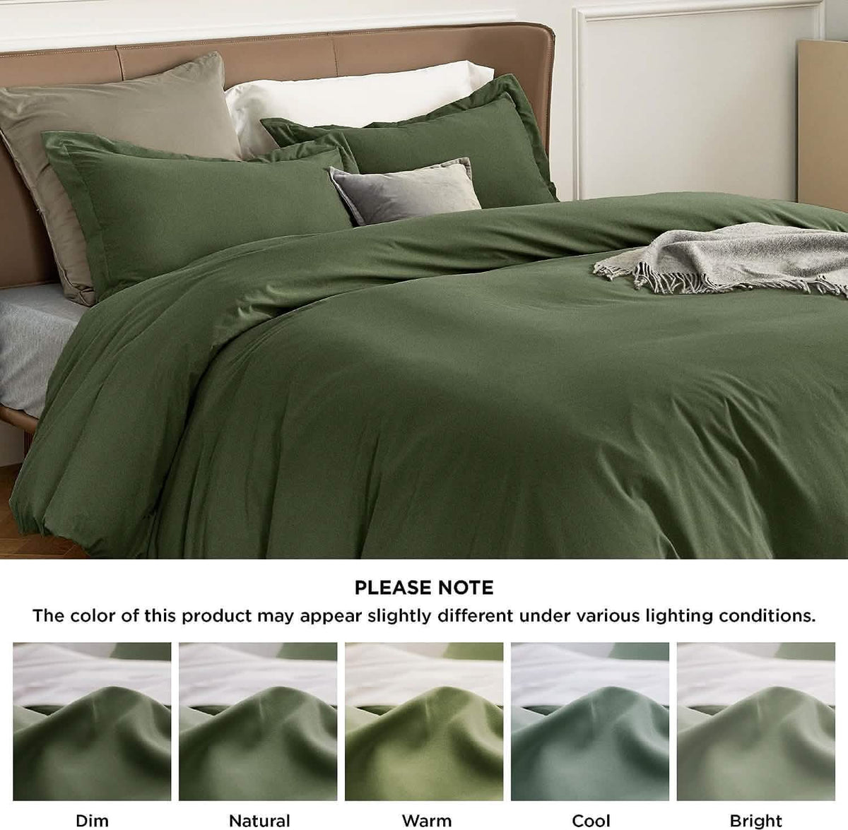 Duvet Cover Set, Brushed Microfiber for Guest Rooms and Everyday Bedroom Styling, 9 Sizes and 36 Colors image 49