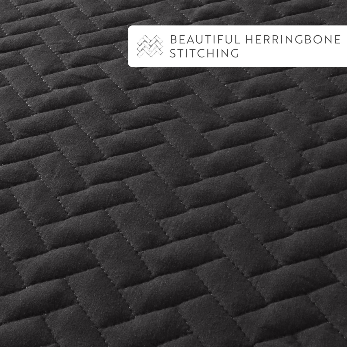 Quilted Coverlet Set, 3 Piece Herringbone for Guest Bedrooms, Layered Beds and Everyday Bedding, 3 Sizes and 6 Colors image 49