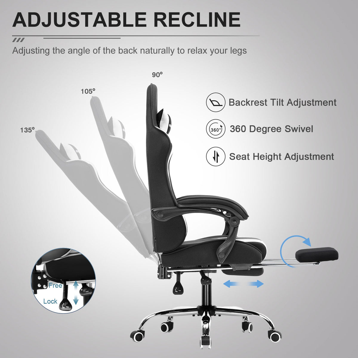 Ergonomic Foot Cushion, Footrest Series GT800A Christmas Packaging, Adjustable Design for Workspaces, Reading Chairs and Daily Leg Support image 49