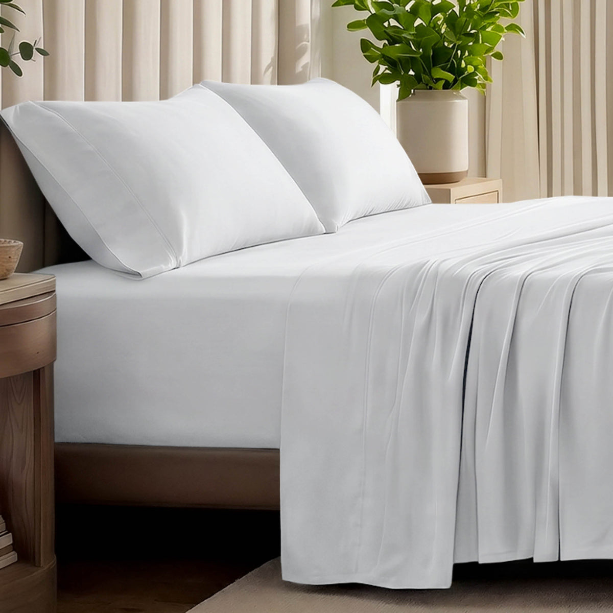 Bed Sheet Set, Organic Cotton Jersey for Master Bedrooms, Guest Beds and Daily Use, 6 Sizes and 9 Colors image 50