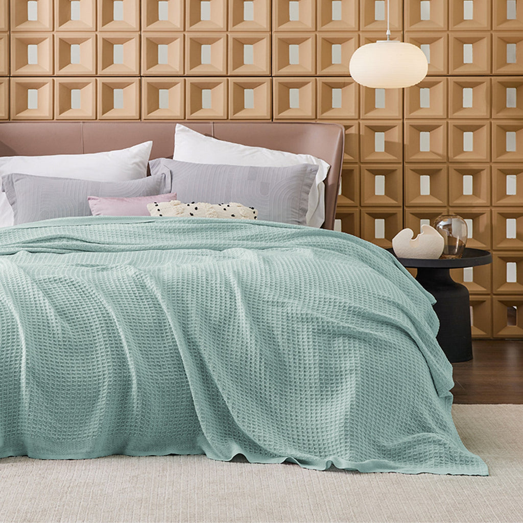 Cozy Throw Blanket, Cotton Waffle Weave, Lightweight Design, Breathable Construction for Living Rooms, Bedrooms and Everyday Lounging image 50