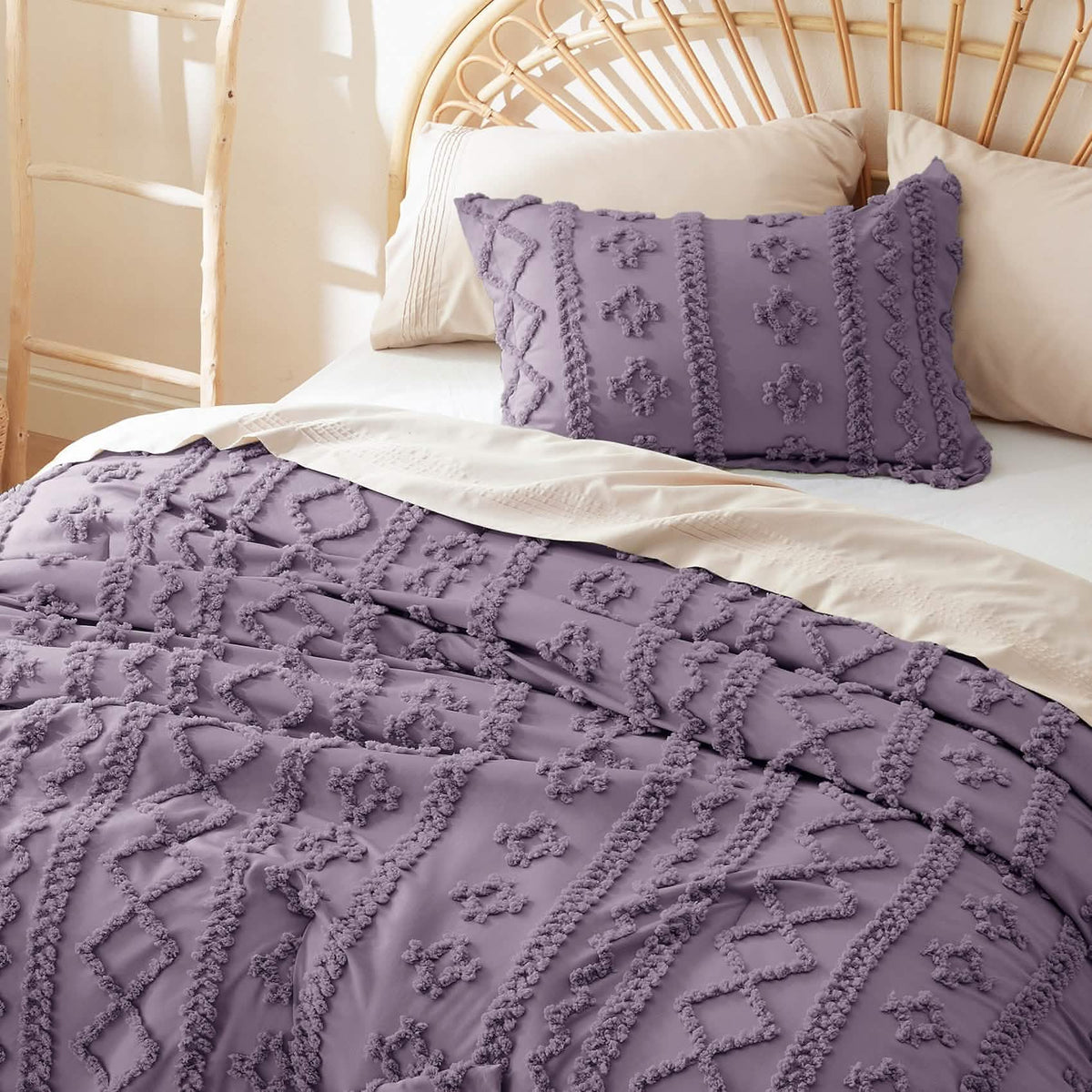 Bed Comforter, Boho Deluxe Embroidery Set, Breathable Construction, Machine-Washable Care for Everyday Bedding and Comfortable Sleep image 50