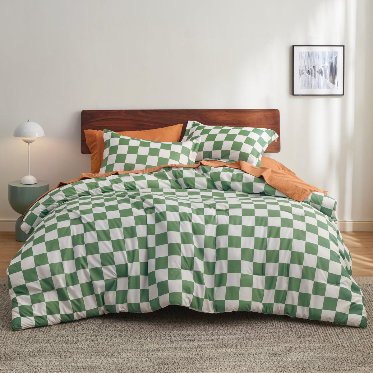 Bed Comforter, Retro Botanical Set for Everyday Bedding and Comfortable Sleep, 4 Sizes and 9 Colors image 50
