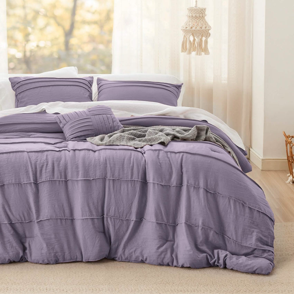Bed Comforter, Pinch Pleat Set for Year-Round Bedroom Comfort and Restful Sleep, 5 Sizes and 19 Colors image 50