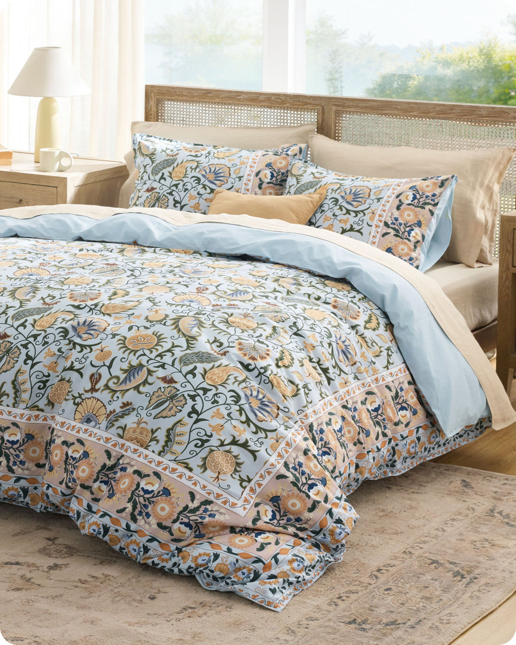 Duvet Cover Set, 100% Cotton Patterned, Breathable Construction for Bedroom Bedding Refresh and Everyday Comfort, 4 Sizes and 9 Colors image 50