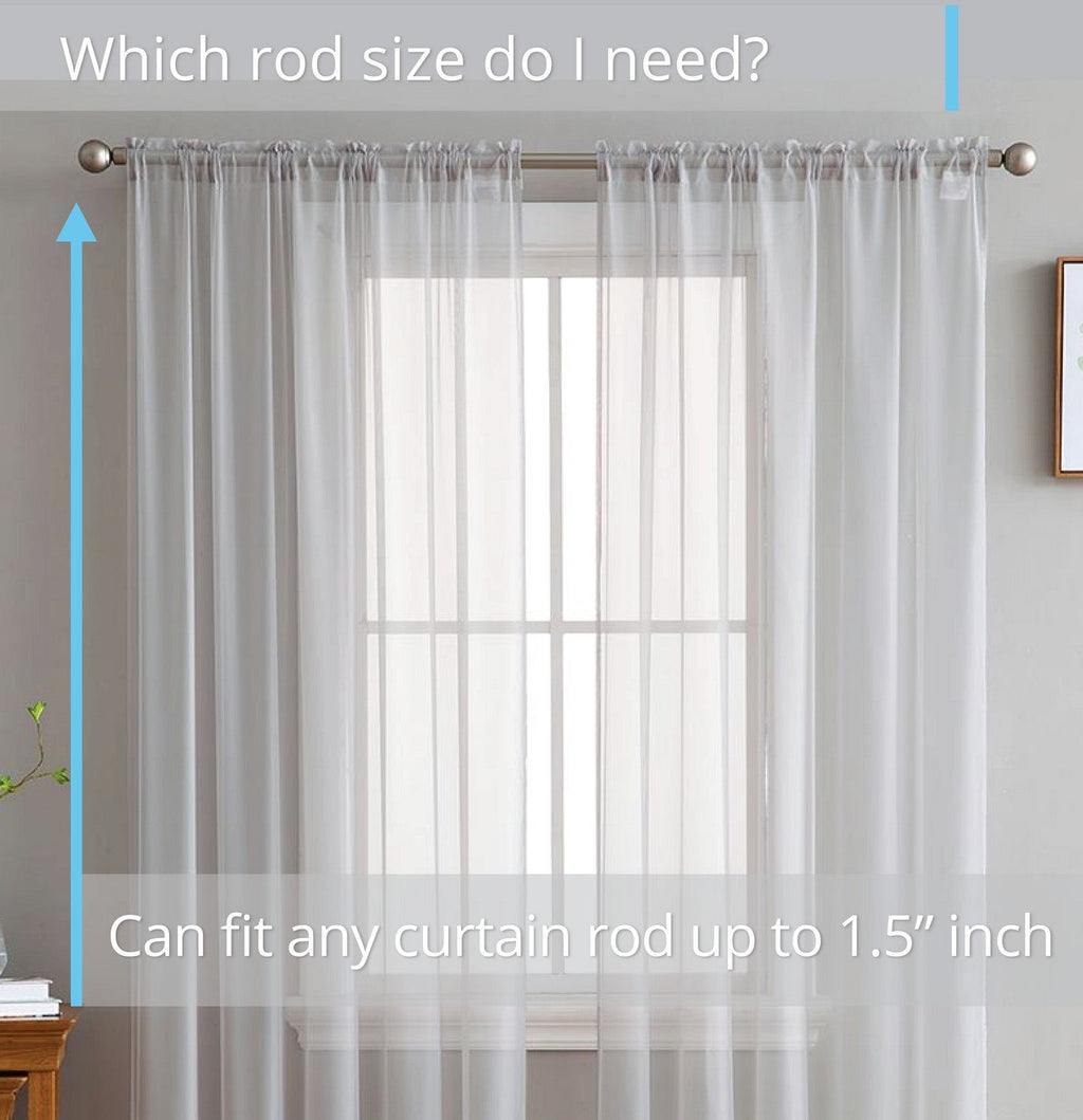Window Curtain, Lucento Sheer Voile Rod Pocket Panels for Windows, Room Styling and Everyday Privacy, 11 Sizes and 16 Colors image 50