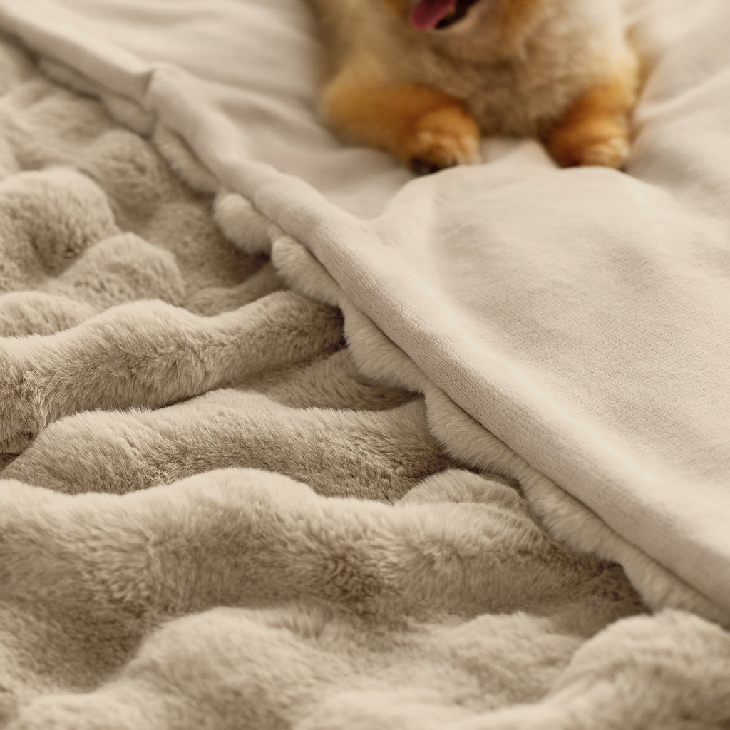 Cozy Throw Blanket, Bubble Faux Fur, Machine-Washable Care for Living Rooms, Bedrooms and Everyday Lounging, 3 Sizes and 11 Colors image 50