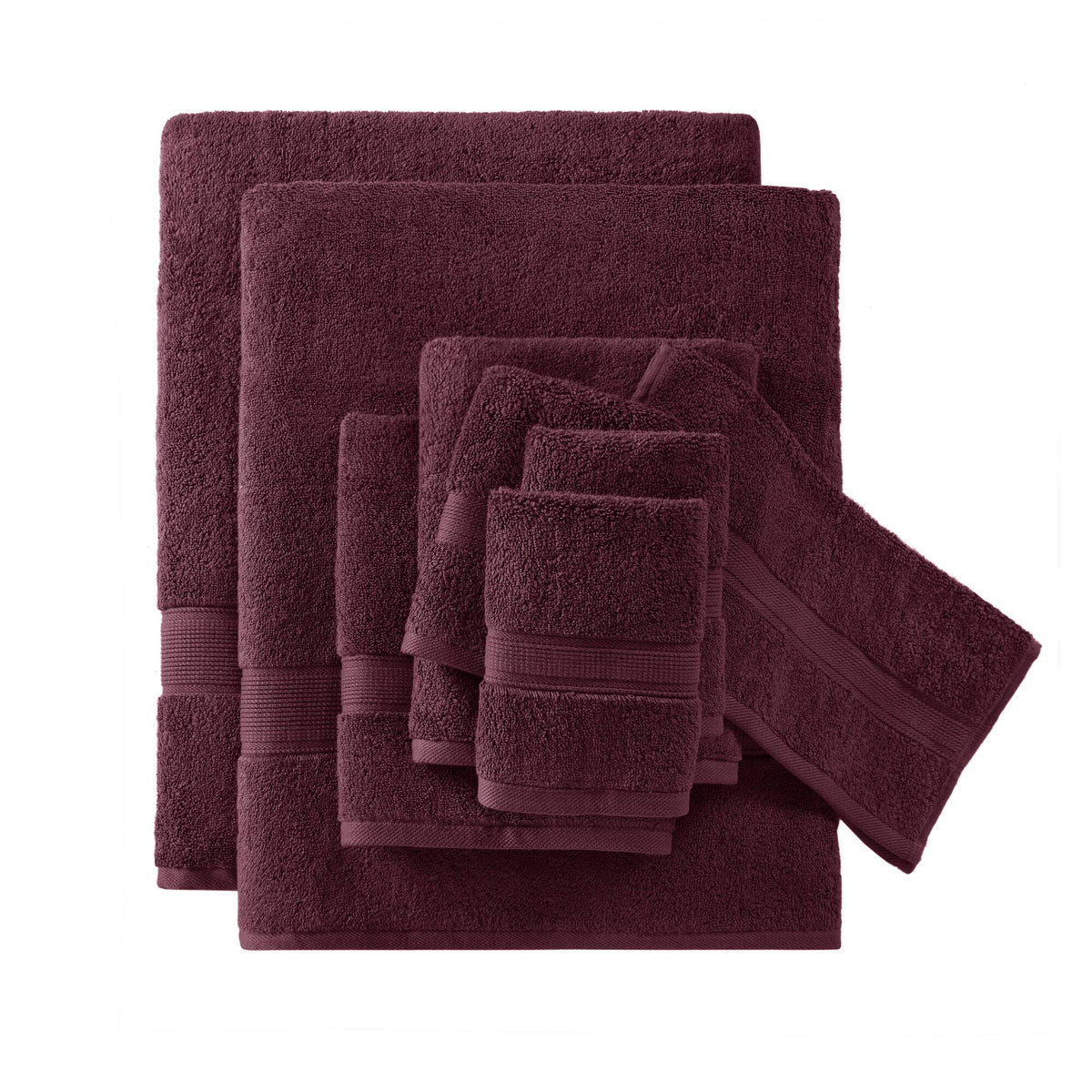 Bath Linen, 800GSM Premium Long Staple Cotton 8 Piece, Machine-Washable Care for Home Bathrooms and Everyday Care, 26 Color Options image 51