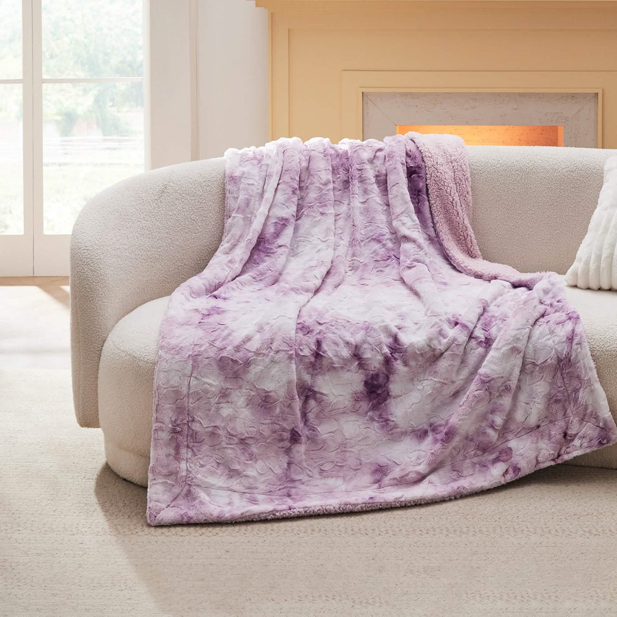 Cozy Throw Blanket, Faux Fur Sherpa Fleece for Sofas, Beds and Relaxing at Home, 4 Sizes and 10 Colors image 51