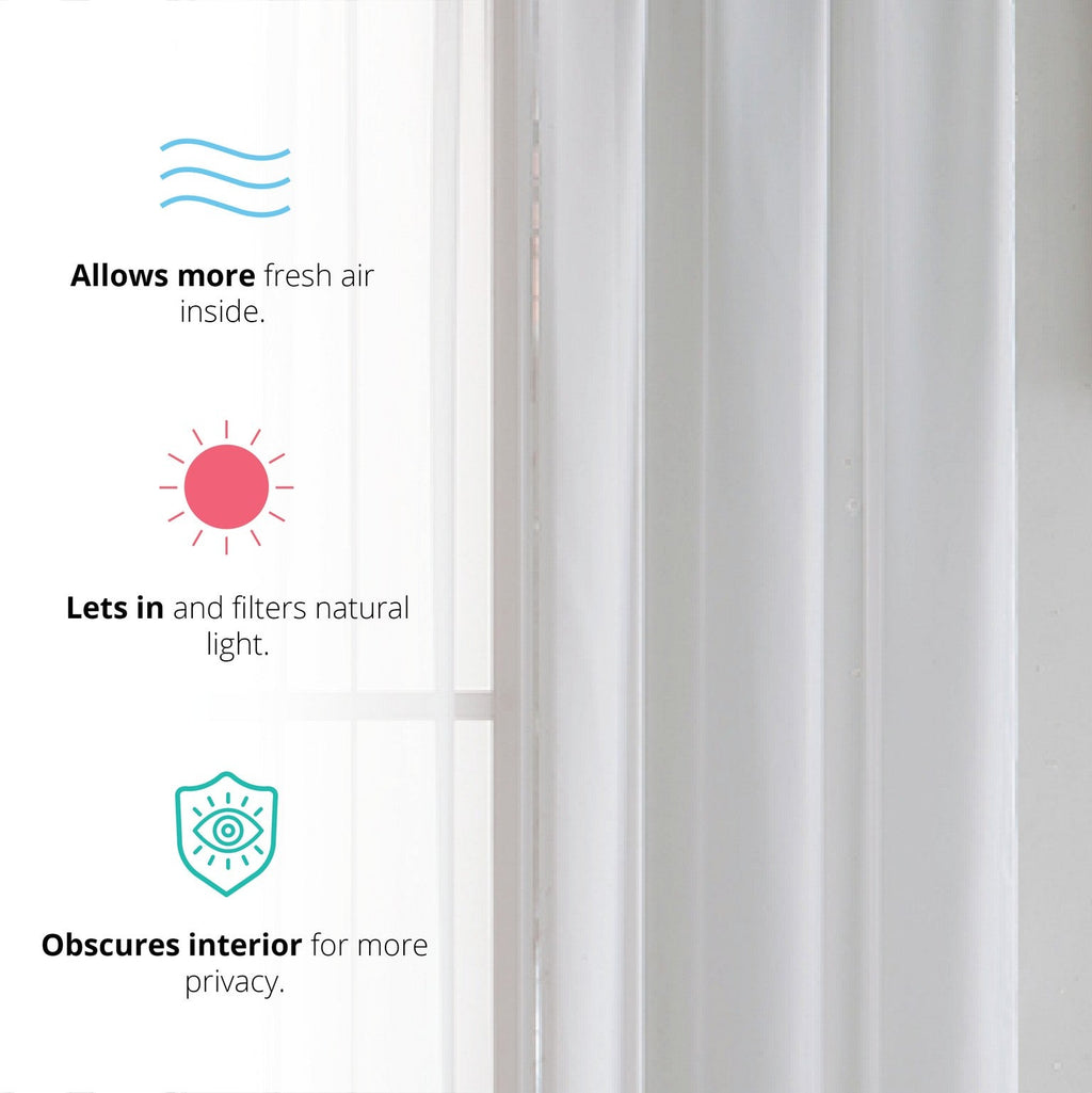 Window Curtain, Lucento Sheer Voile Rod Pocket Panels for Windows, Room Styling and Everyday Privacy, 11 Sizes and 16 Colors image 51