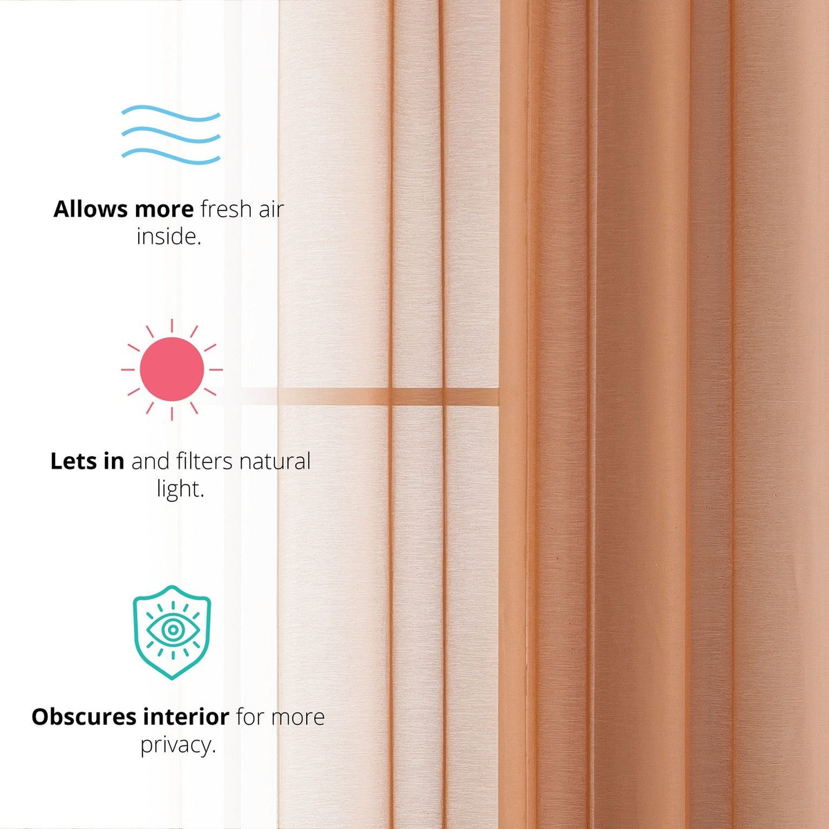 Window Curtain, Victoria Semi Sheer Grommet Panels for Windows, Room Styling and Everyday Privacy, 14 Sizes and 28 Colors image 51